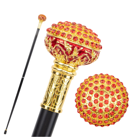 Red Artificial Diamond Ball Decorative Stick PN019