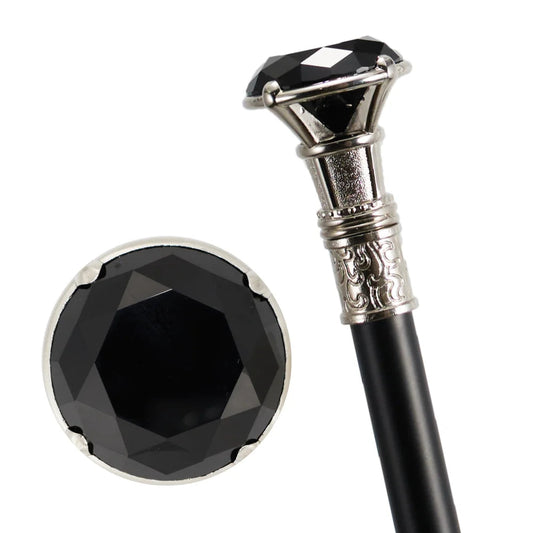 Black Diamond Type Silver Walking Stick