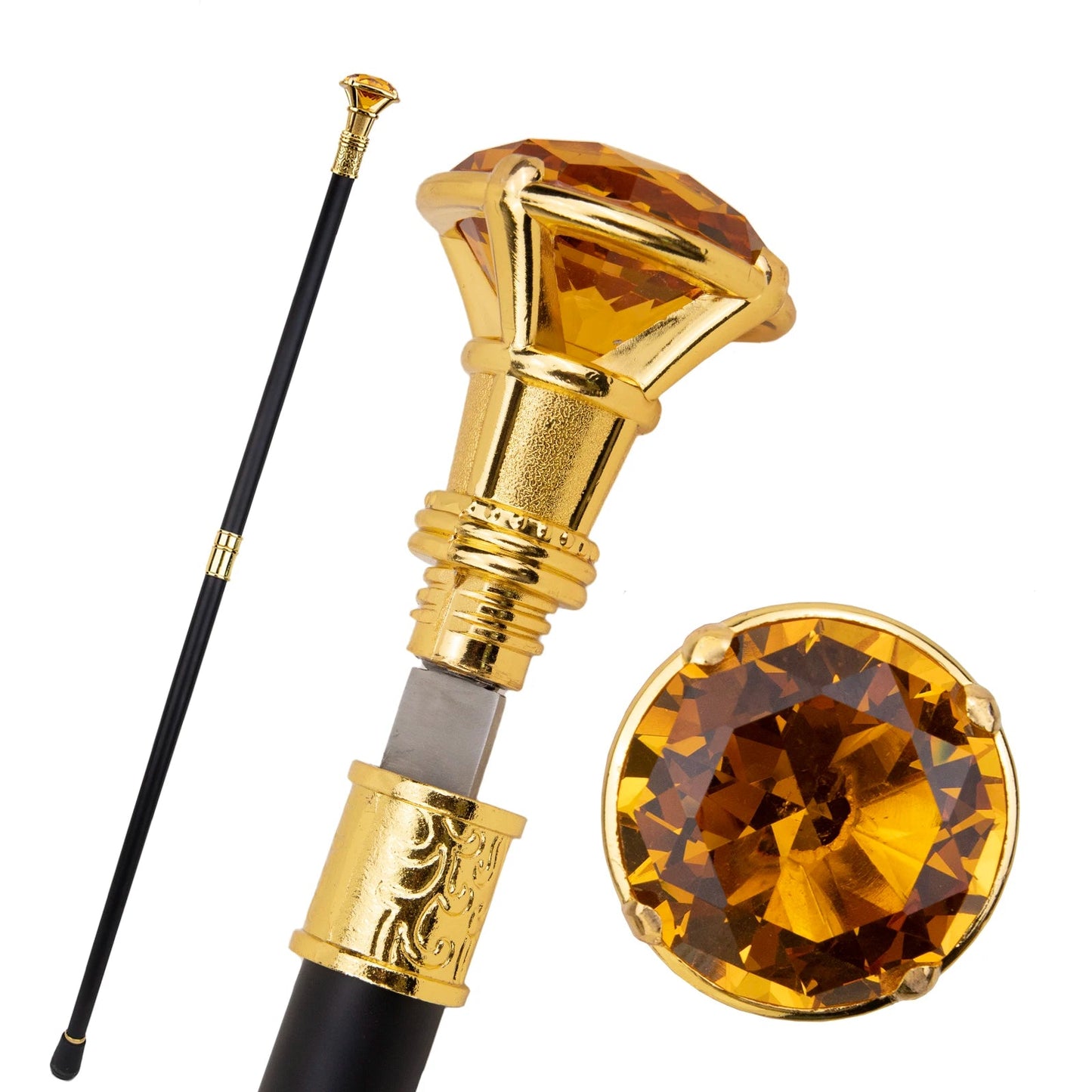 Orange Diamond Walking Stick PN030
