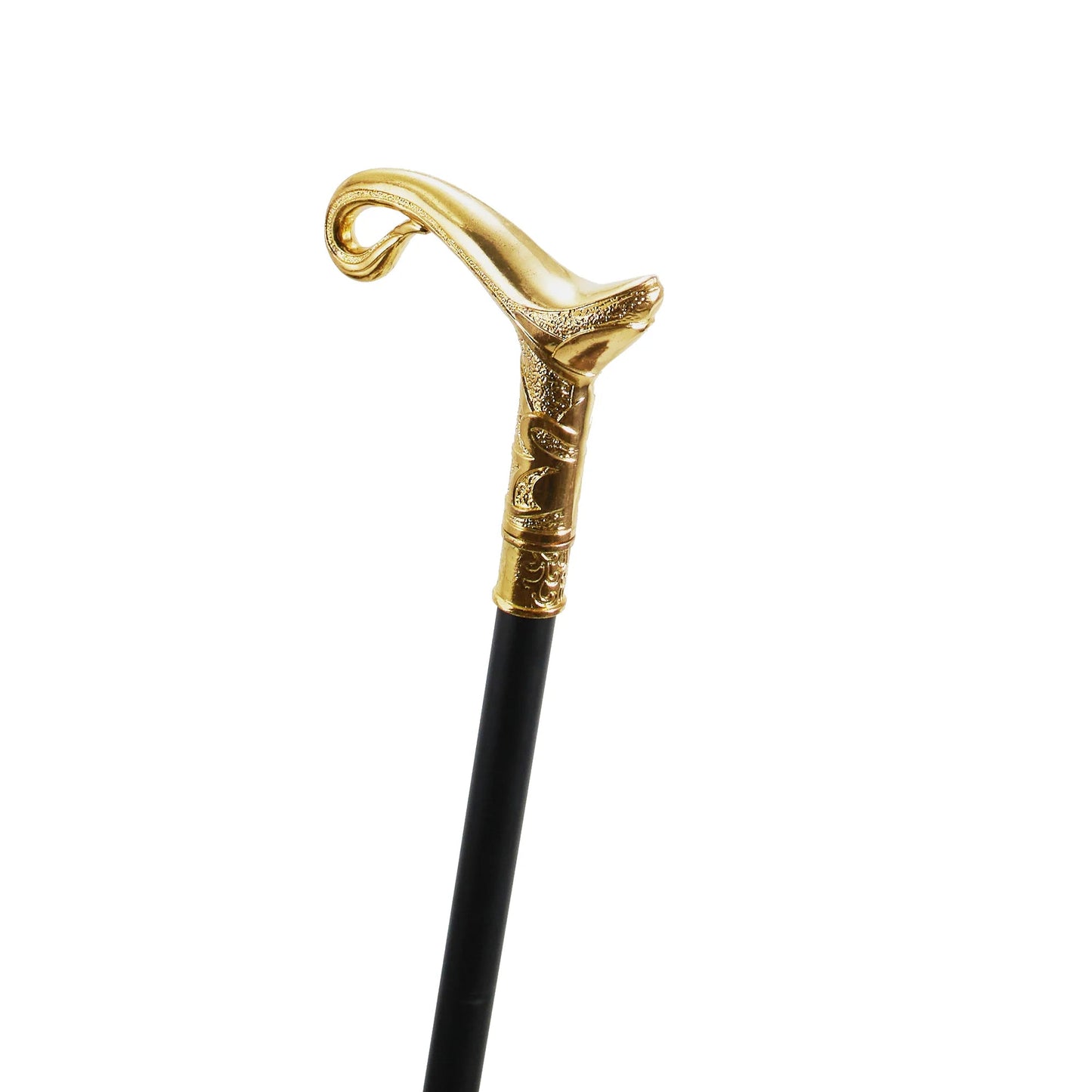Gold Luxury Curve Line Type  Walking Stick