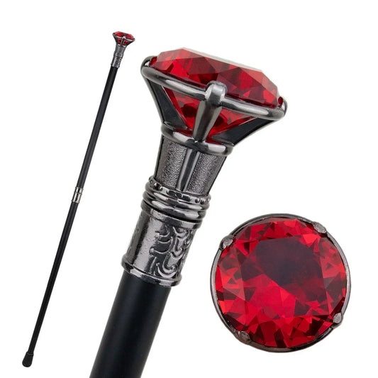 Red Diamond Silver Walking Stick PN015