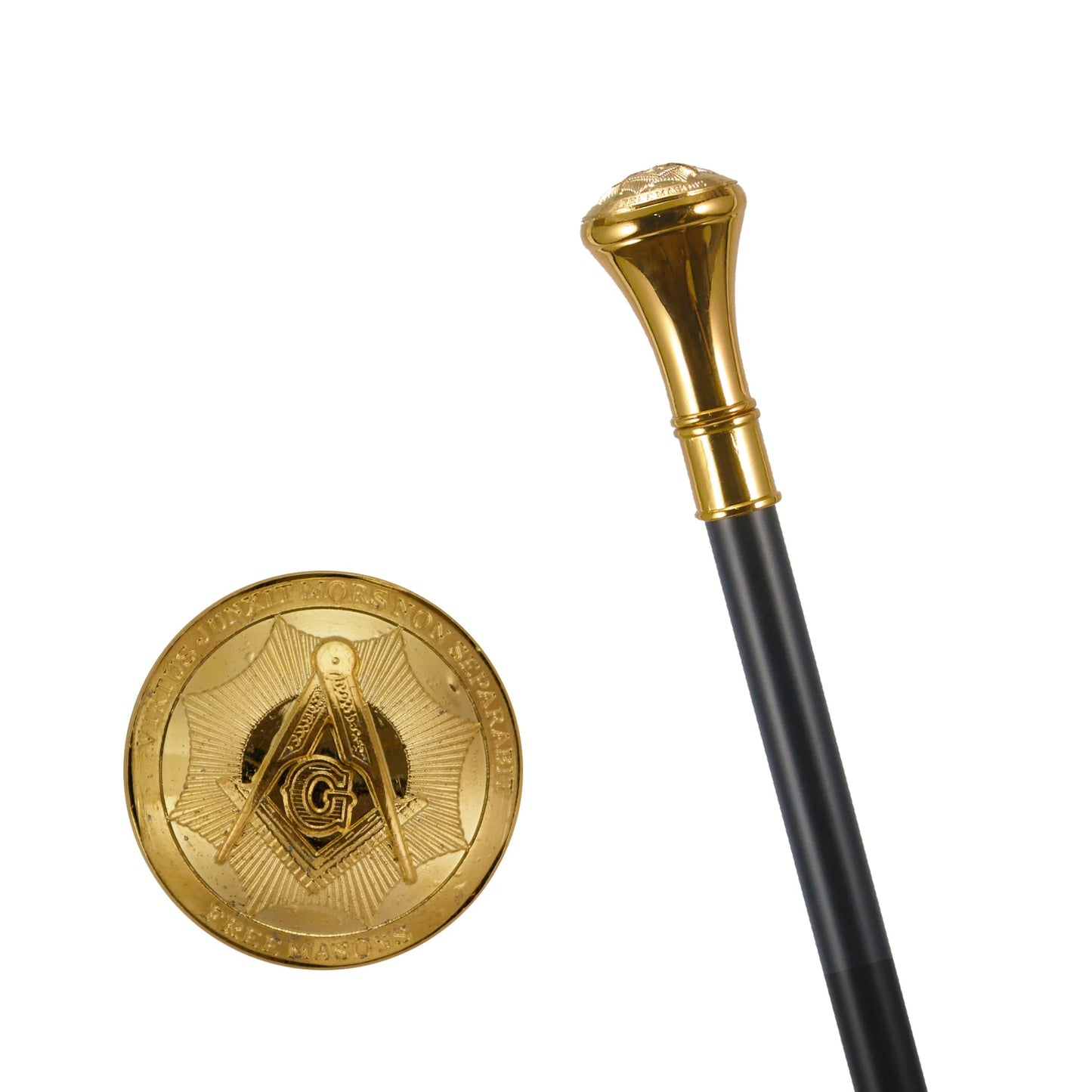 White VG Totem Freemasonry Walking Stick PN020