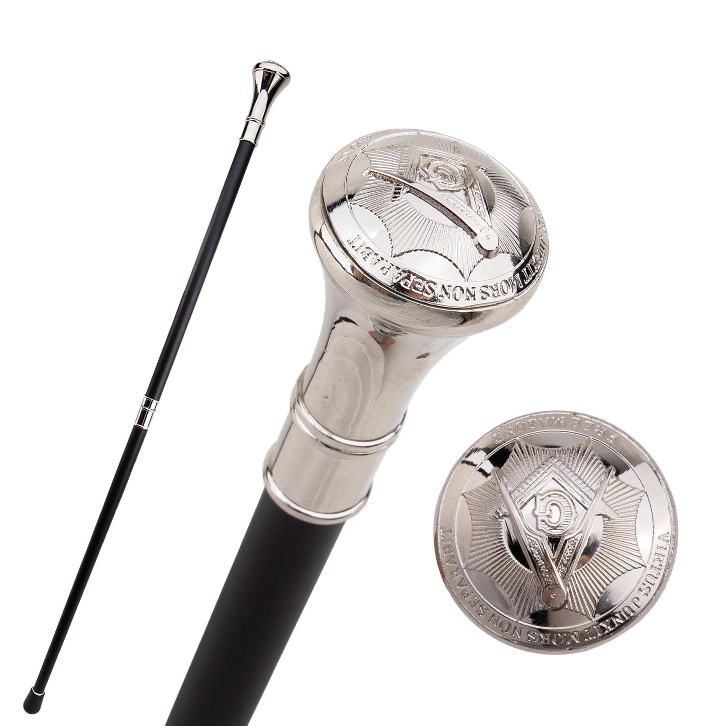 White Freemasonry Walking Stick - PN006