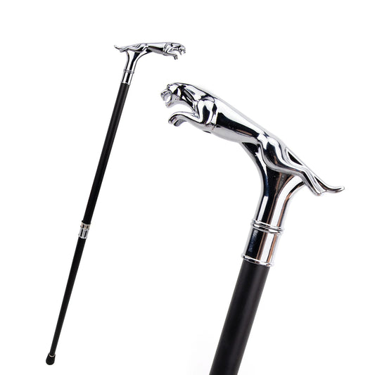 Silver Luxury Leopard  Walking Stick PN013