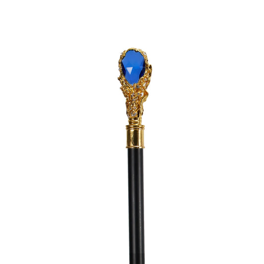 Luxury Gold Blue Diamond Walking Stick Y01