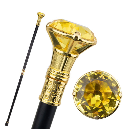 Yellow Diamond Walking Stick - PN010
