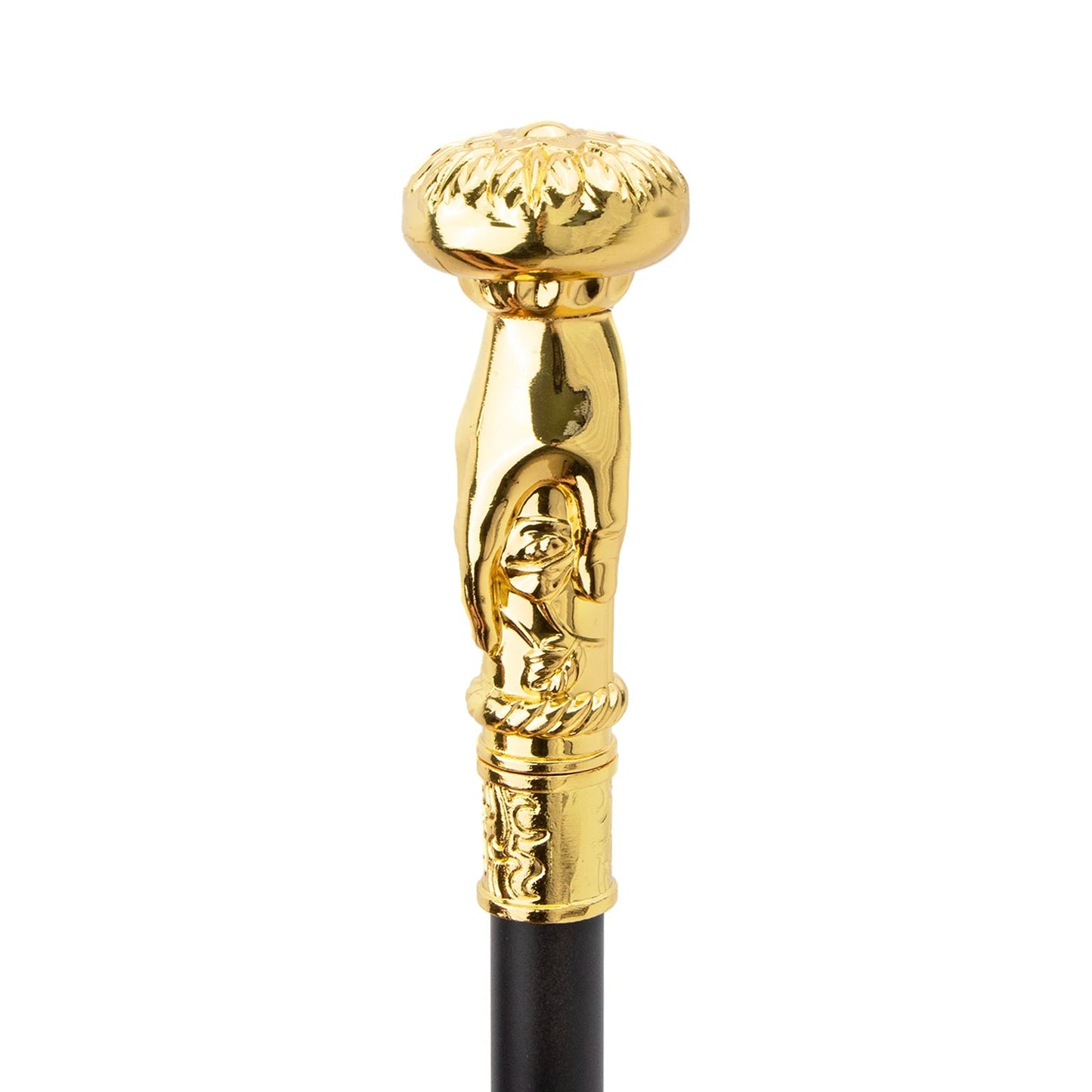 Golden Hand Hold Flower Luxury  Walking Stick - PN007