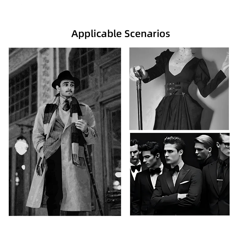 White VG Totem Freemasonry Walking Stick PN020