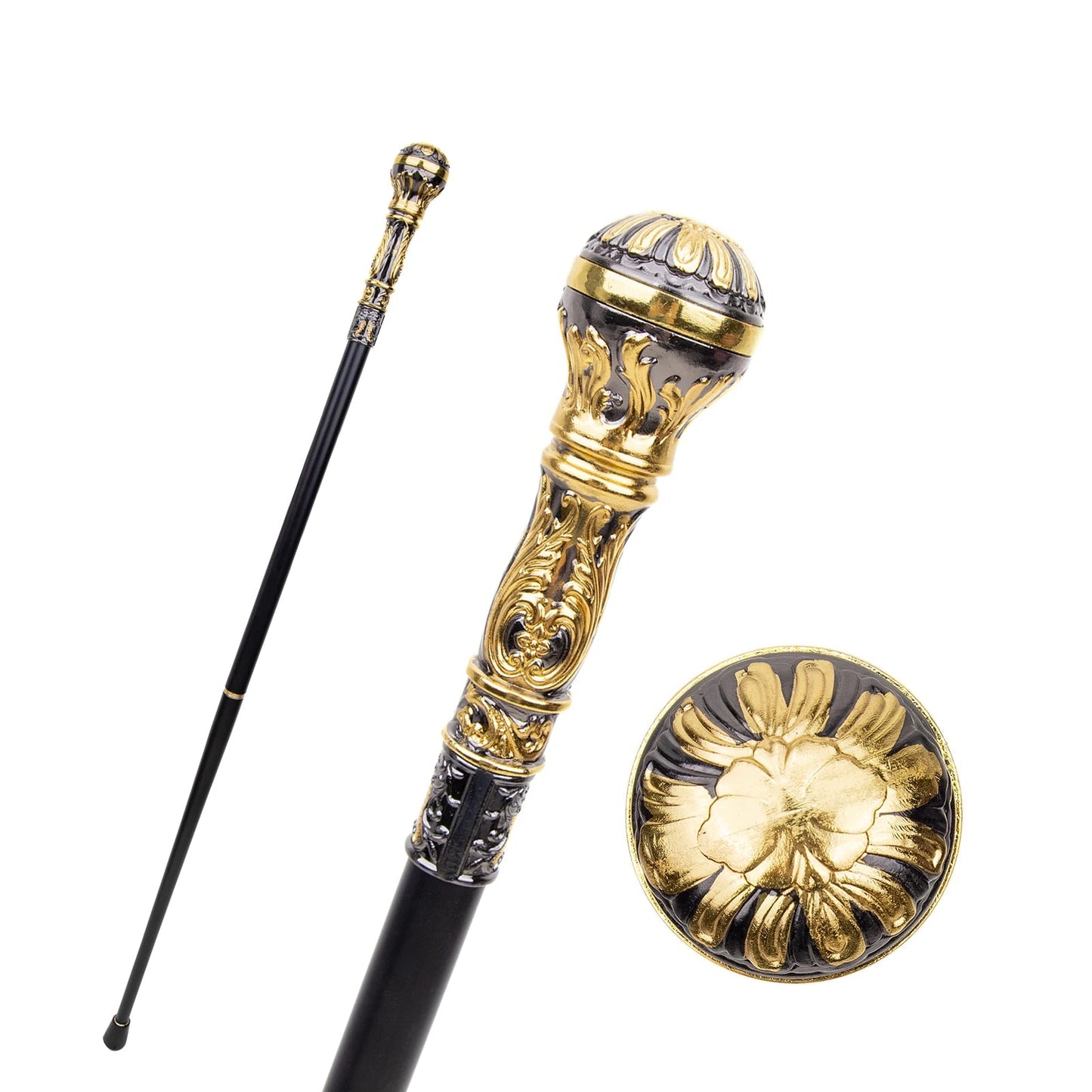 Golden Black Luxury Walking Stick -PN004
